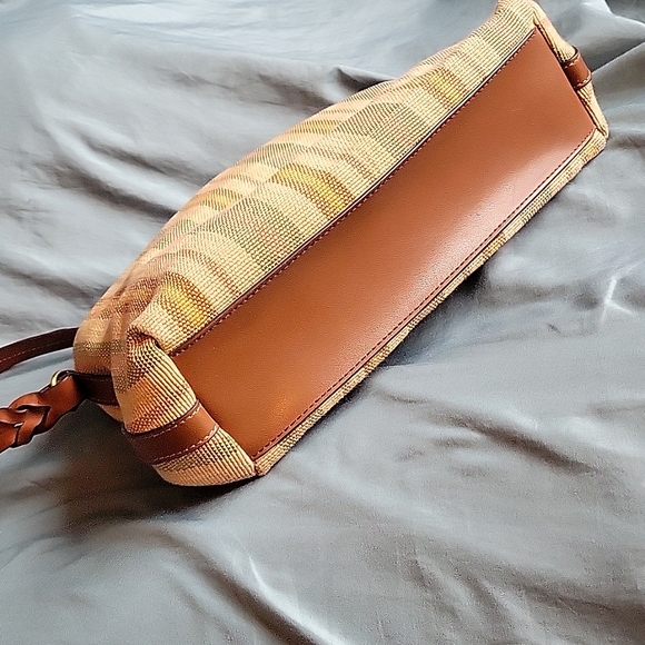 Fossil Desert Stripe Canvas & Leather Shoulder Bag - Picture 6 of 9